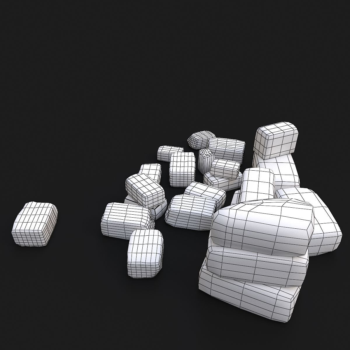 Old bricks 3D model_9