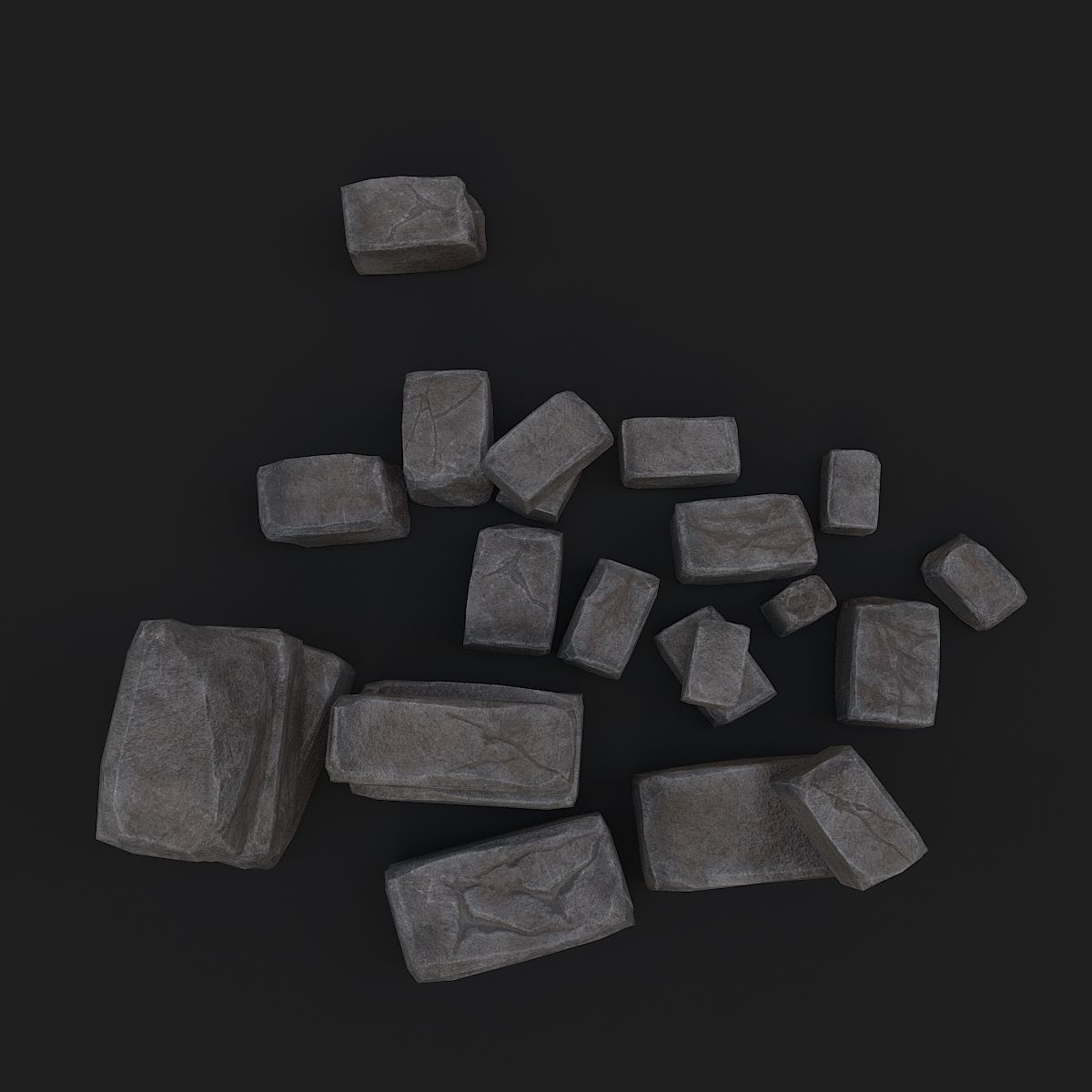 Old bricks 3D model_6