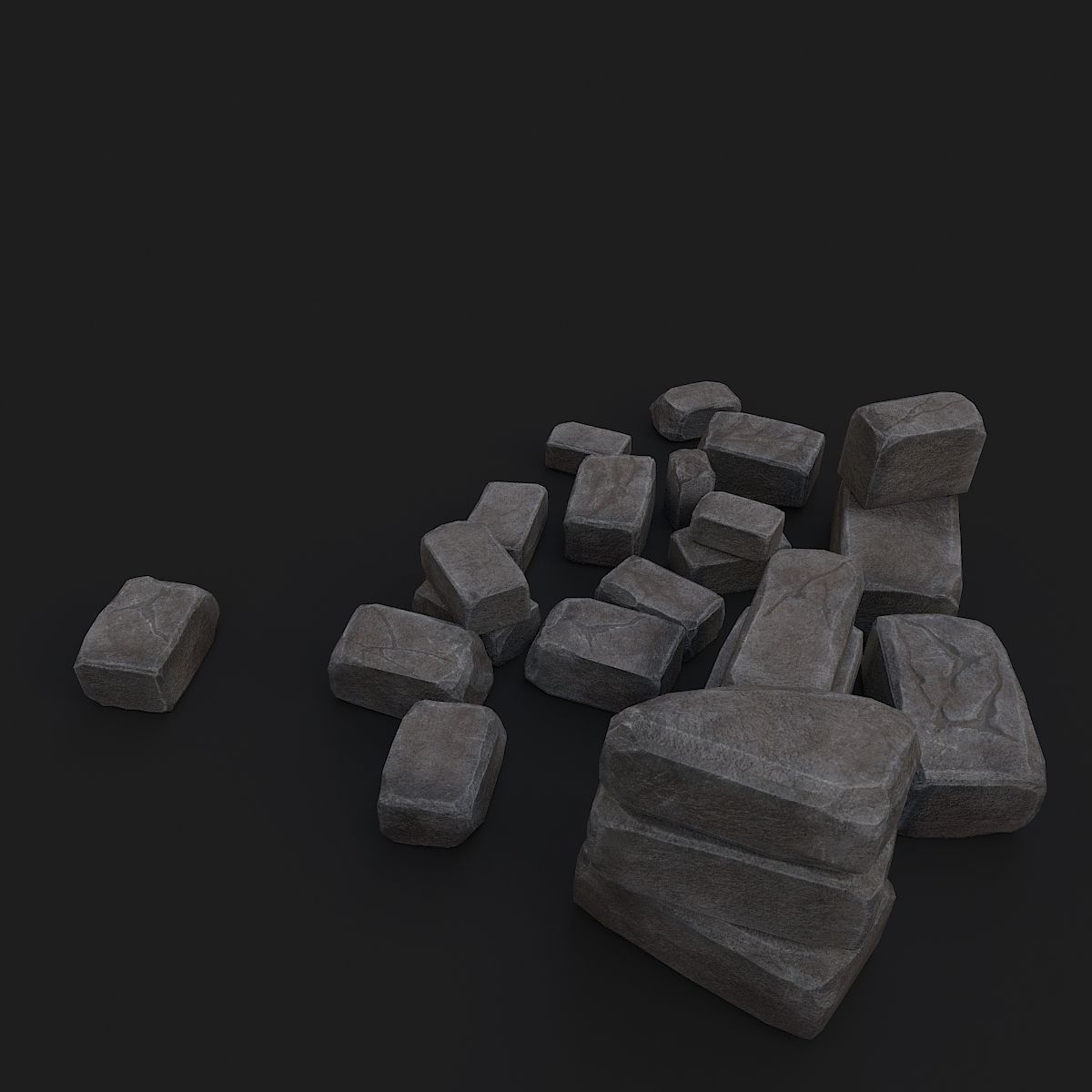Old bricks 3D model_5