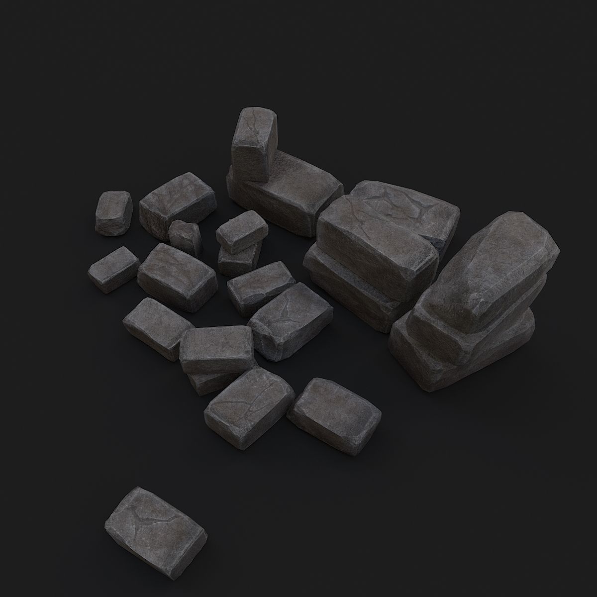 Old bricks 3D model_3