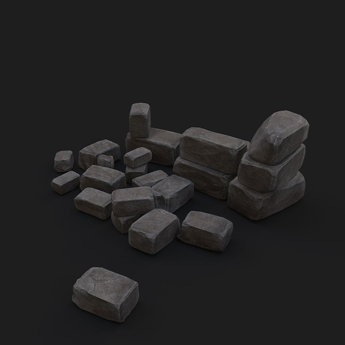 Old bricks 3D model_4