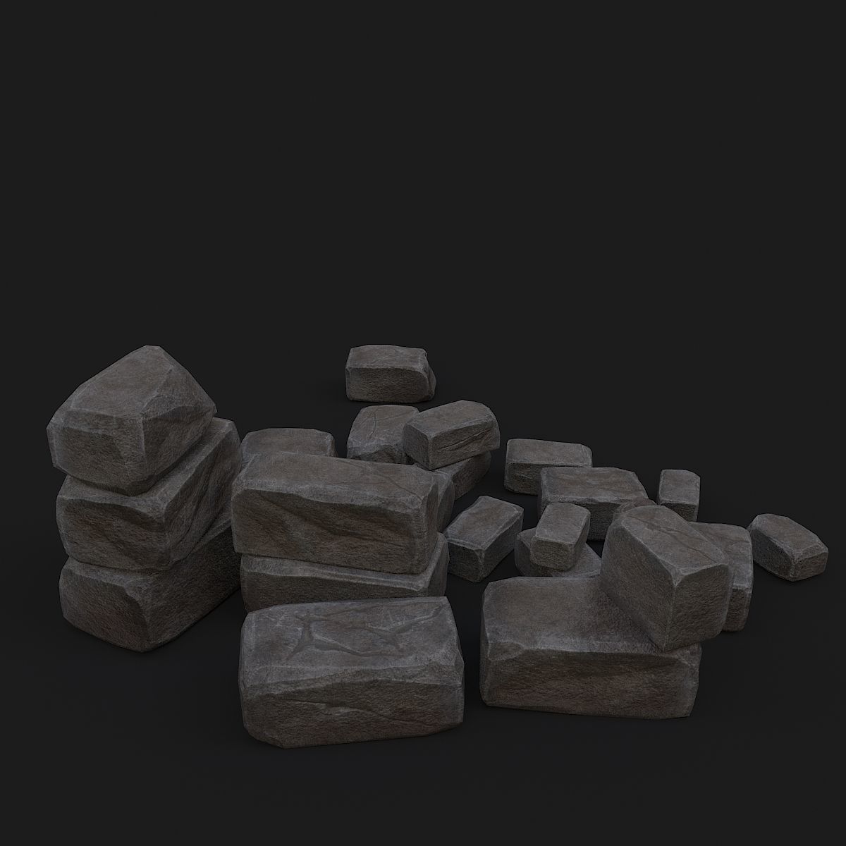 Old bricks 3D model_1