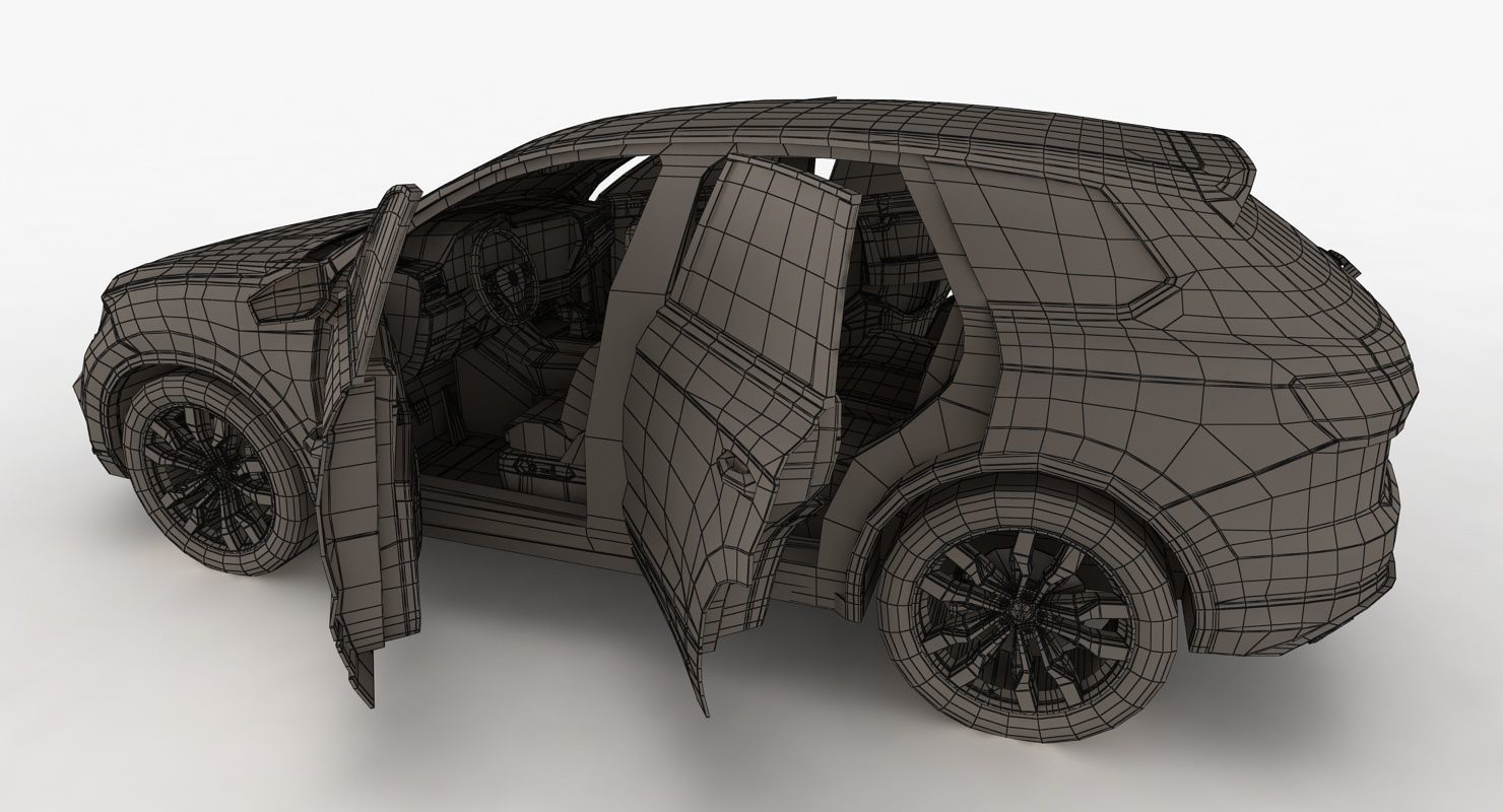 Volksvagen Touareg 2019 Low-poly 3D model_10