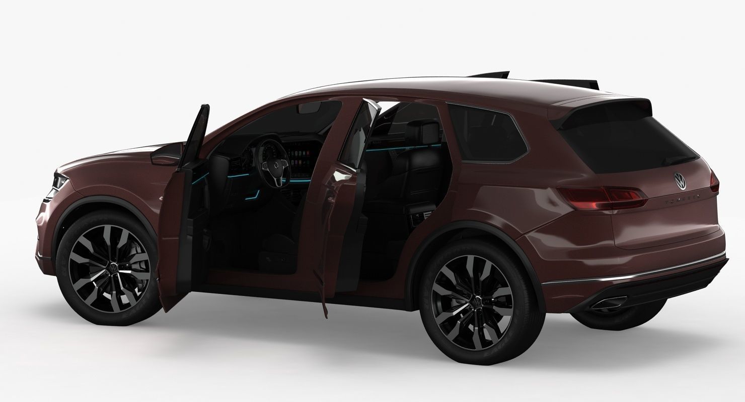 Volksvagen Touareg 2019 Low-poly 3D model_3