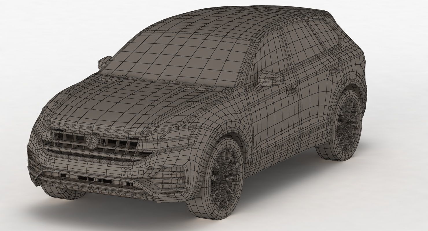 Volksvagen Touareg 2019 Low-poly 3D model_4