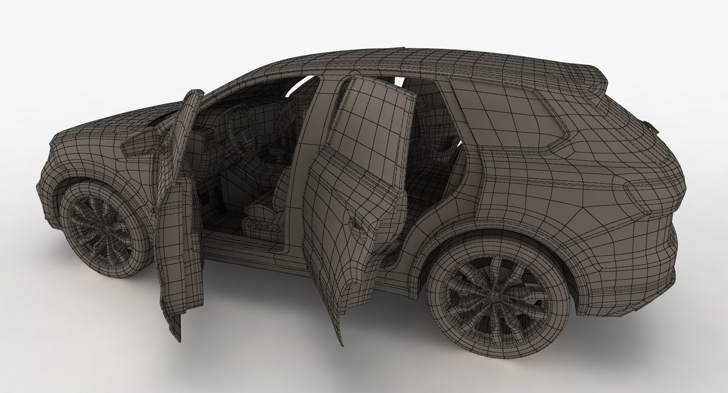 Volksvagen Touareg 2019 Low-poly 3D model_9