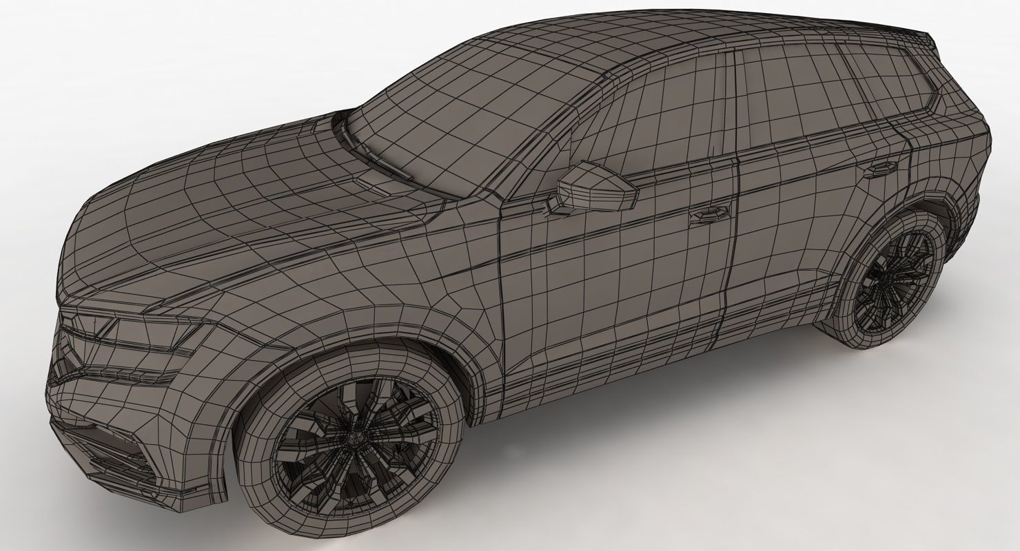 Volksvagen Touareg 2019 Low-poly 3D model_13