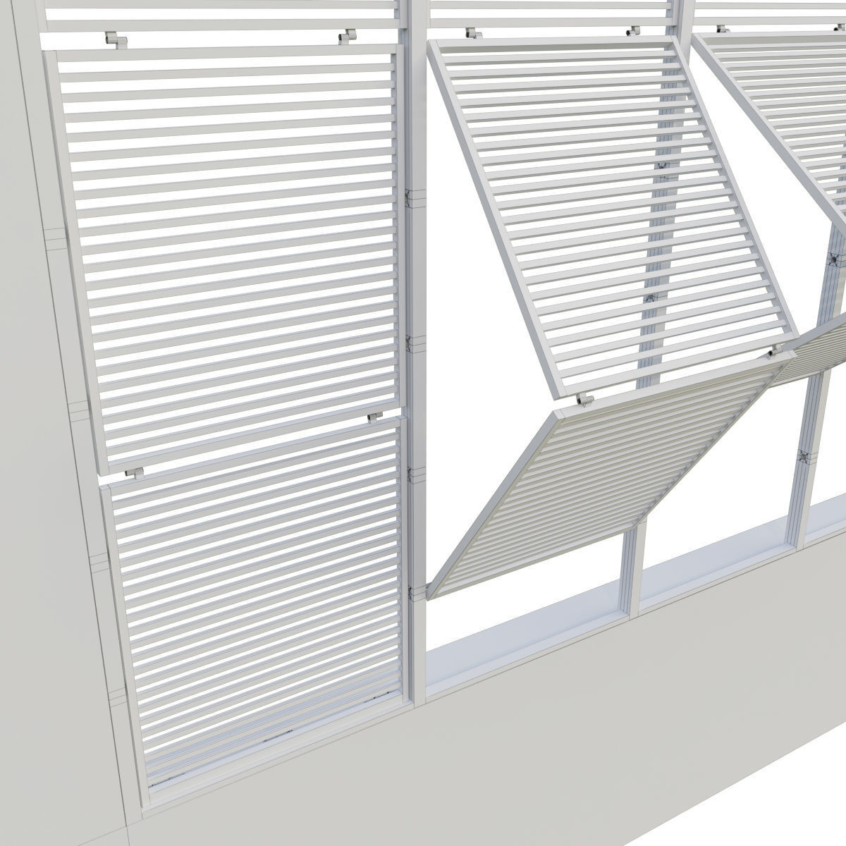 Shutters 7 slat wall design for windows and doors 3D model_4
