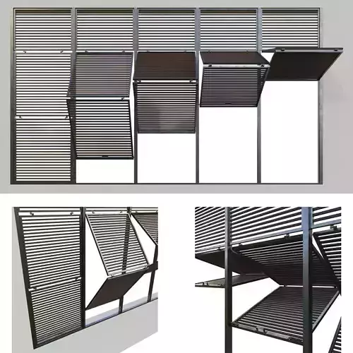 Shutters 7 slat wall design for windows and doors