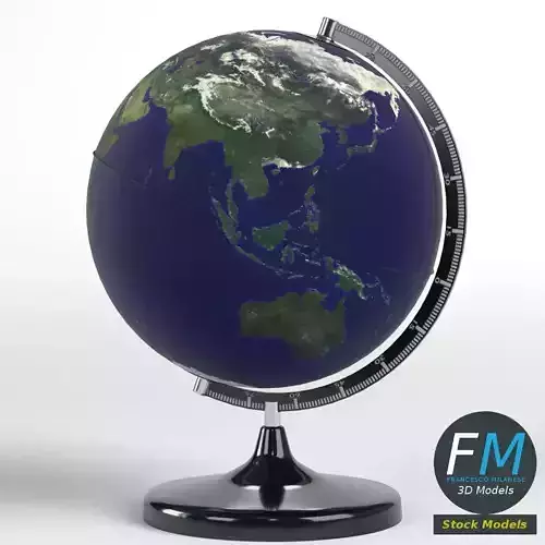 Desktop Earth world globe 3D model