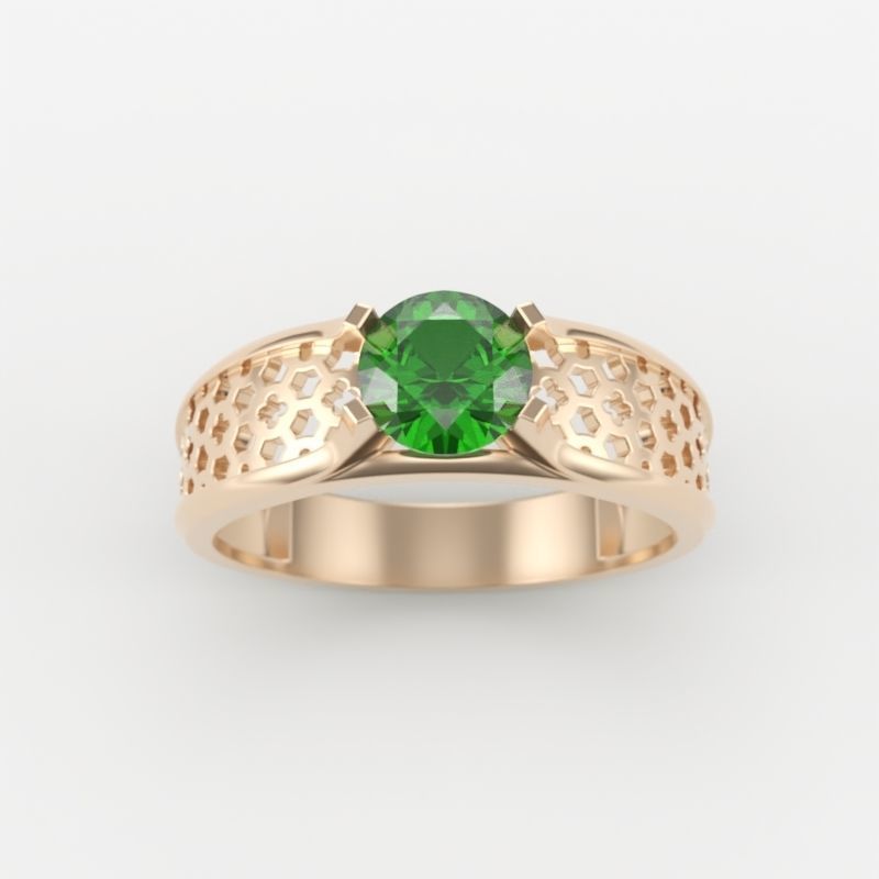 solitaire wedding engagement women ring  3dm stl  3D print model_3