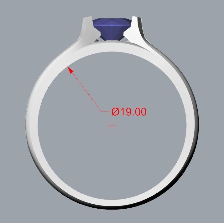 solitaire wedding engagement women ring  3dm stl  3D print model_15