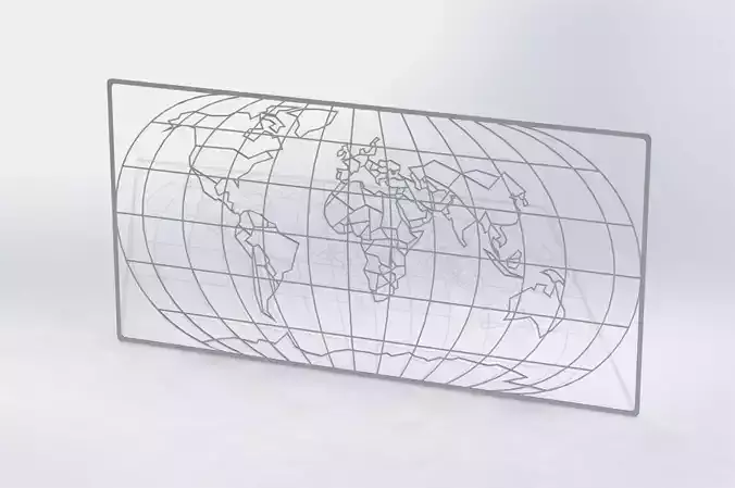 World map 3D print model