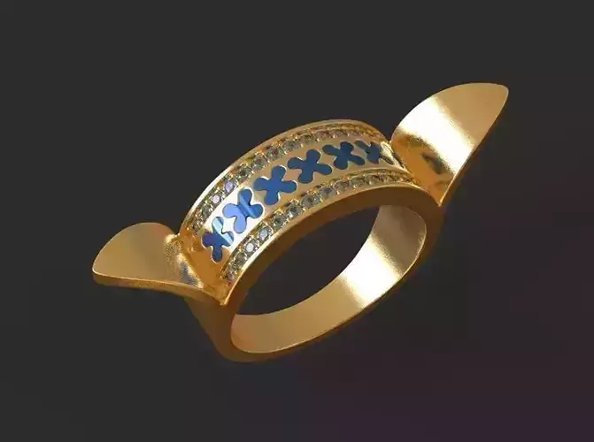 Peace of min golden ring 3d printing model