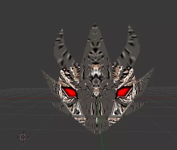 Death Dragon Shield Low-poly 3D model_0