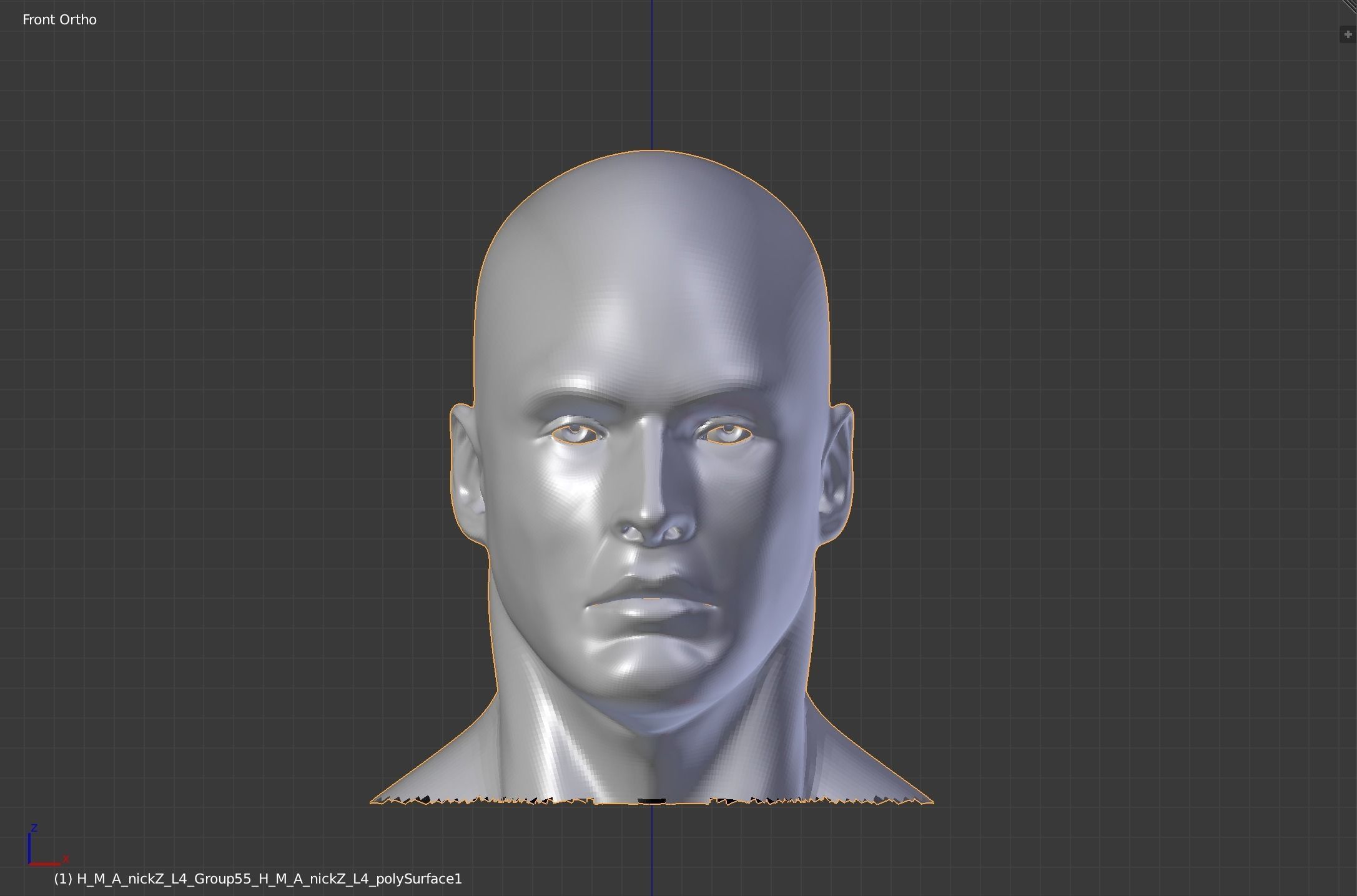 human man head demo Free 3D model_2
