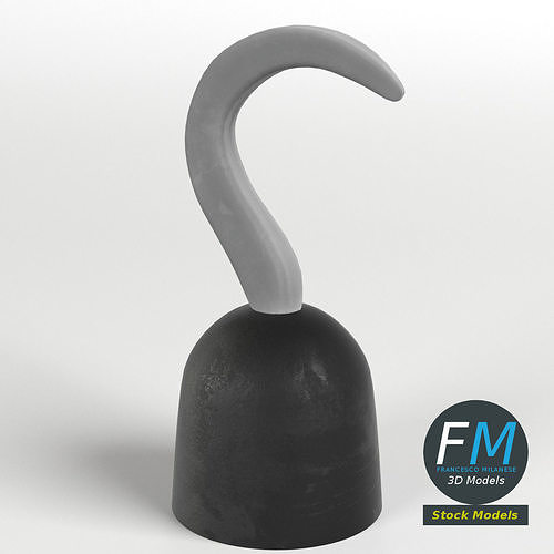 Pirate hook toy Low-poly 3D model
