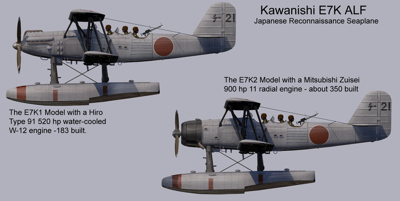 Kawanishi E7K1 and E7K2 ALF 3D model_14