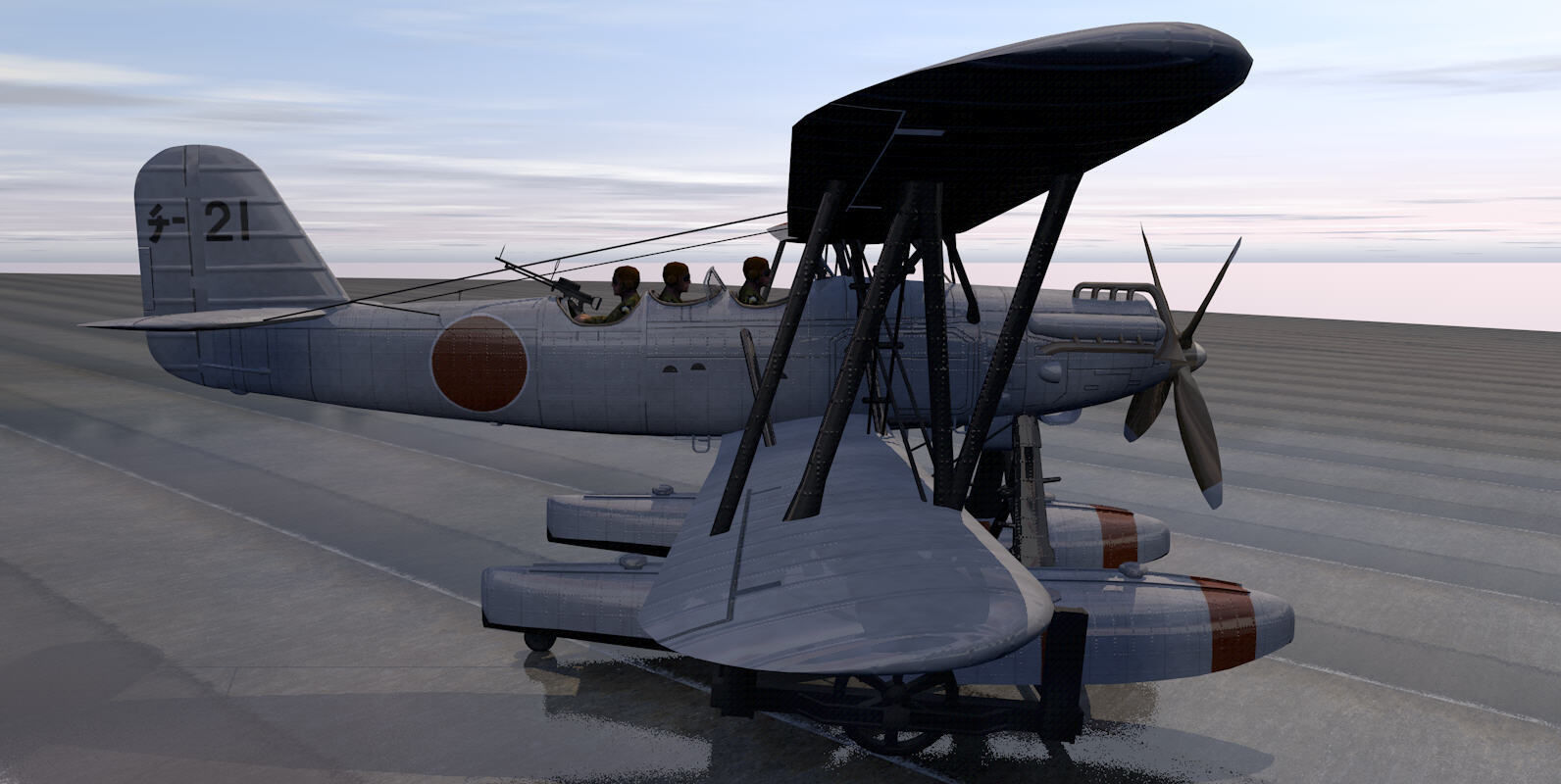 Kawanishi E7K1 and E7K2 ALF 3D model_5