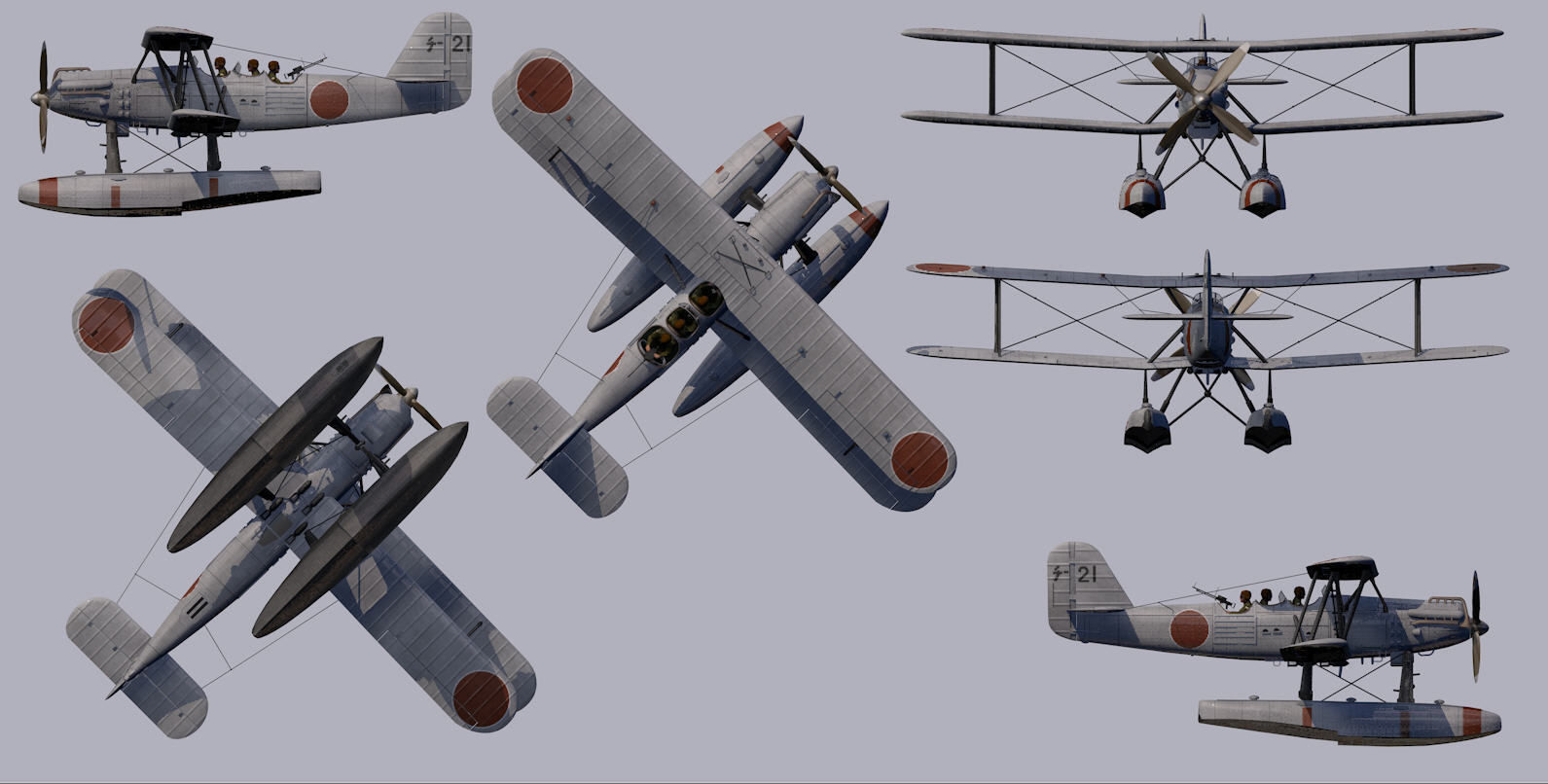 Kawanishi E7K1 and E7K2 ALF 3D model_15