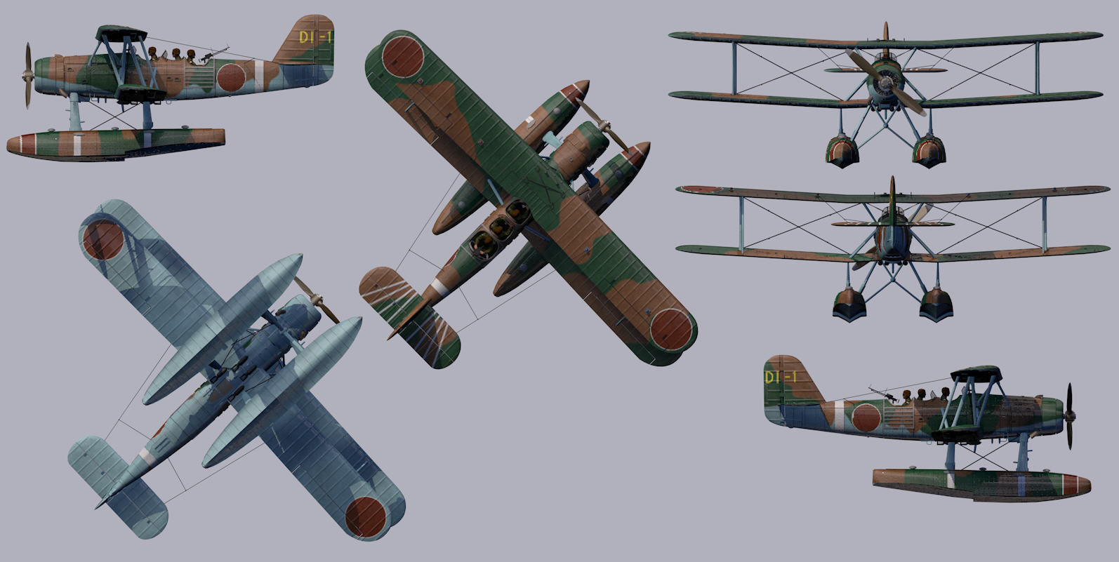 Kawanishi E7K1 and E7K2 ALF 3D model_16