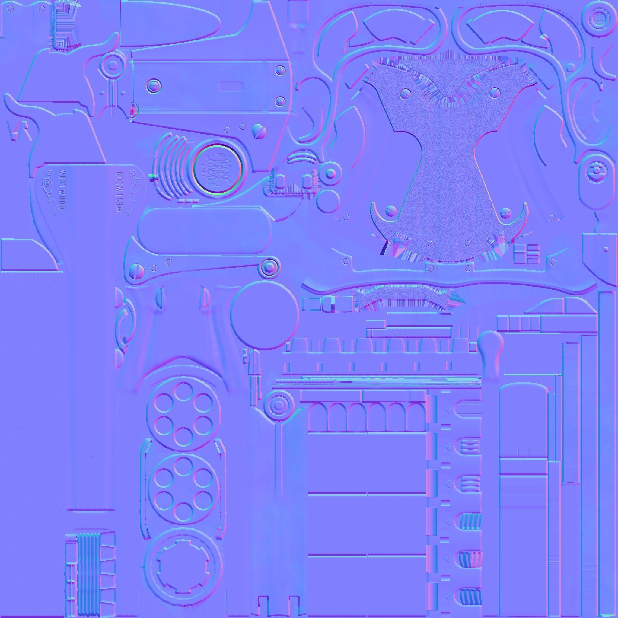 Colt Westwood ElDorado Low-poly 3D model_5