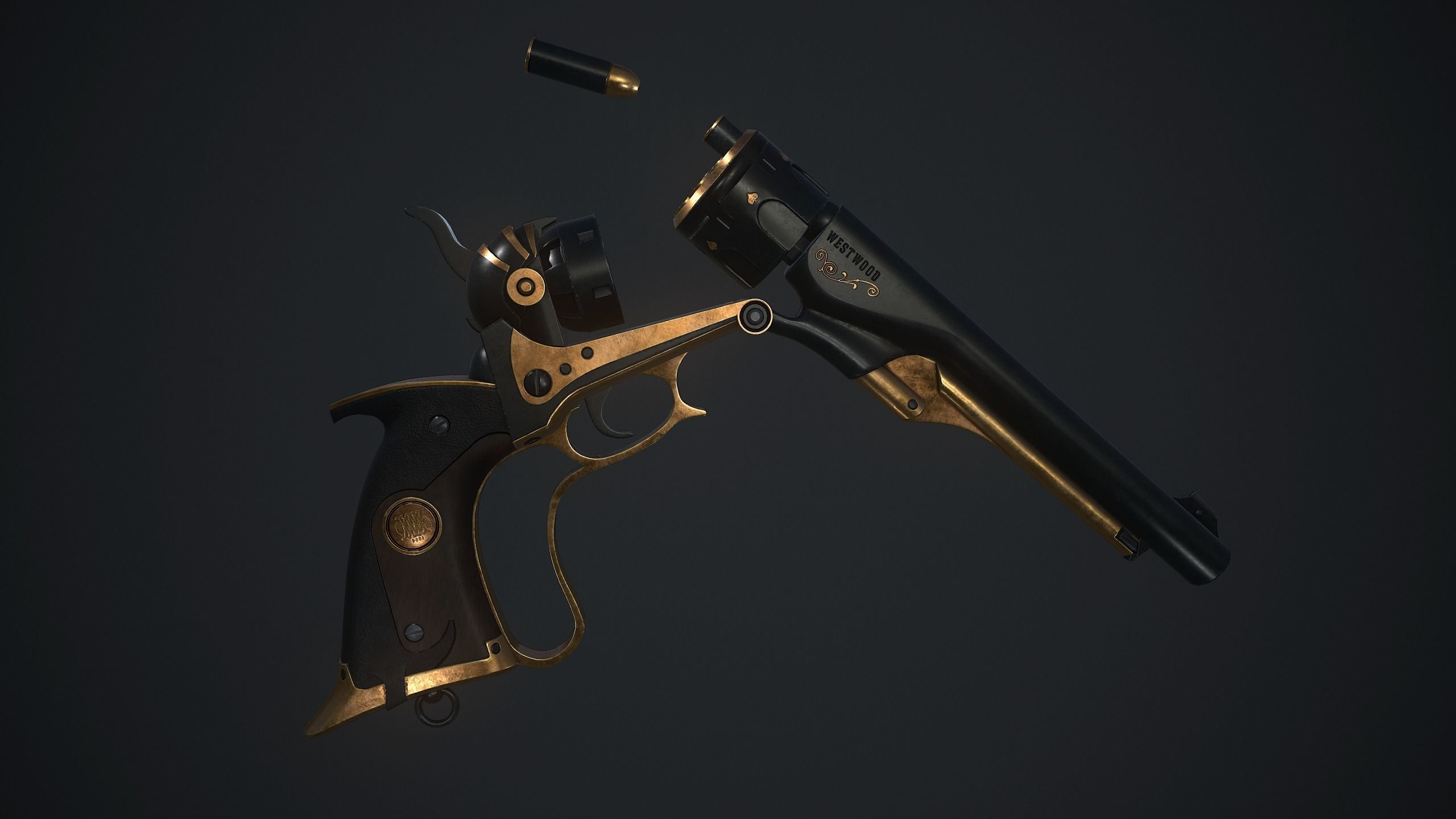 Colt Westwood ElDorado Low-poly 3D model_2