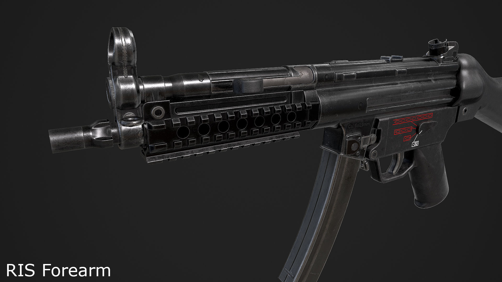 Ultimate MP5 Pack Low-poly 3D model_47