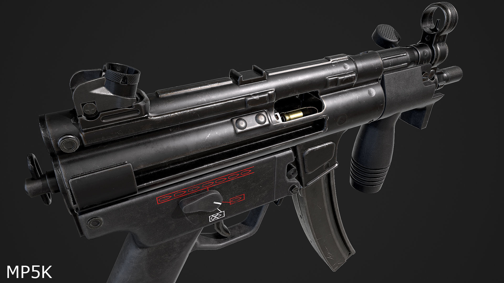 Ultimate MP5 Pack Low-poly 3D model_26