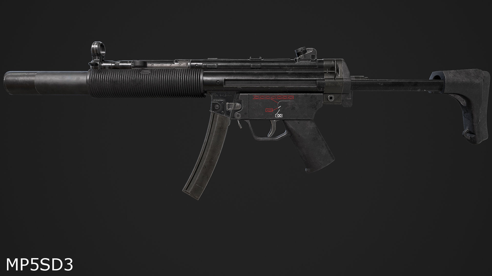 Ultimate MP5 Pack Low-poly 3D model_16