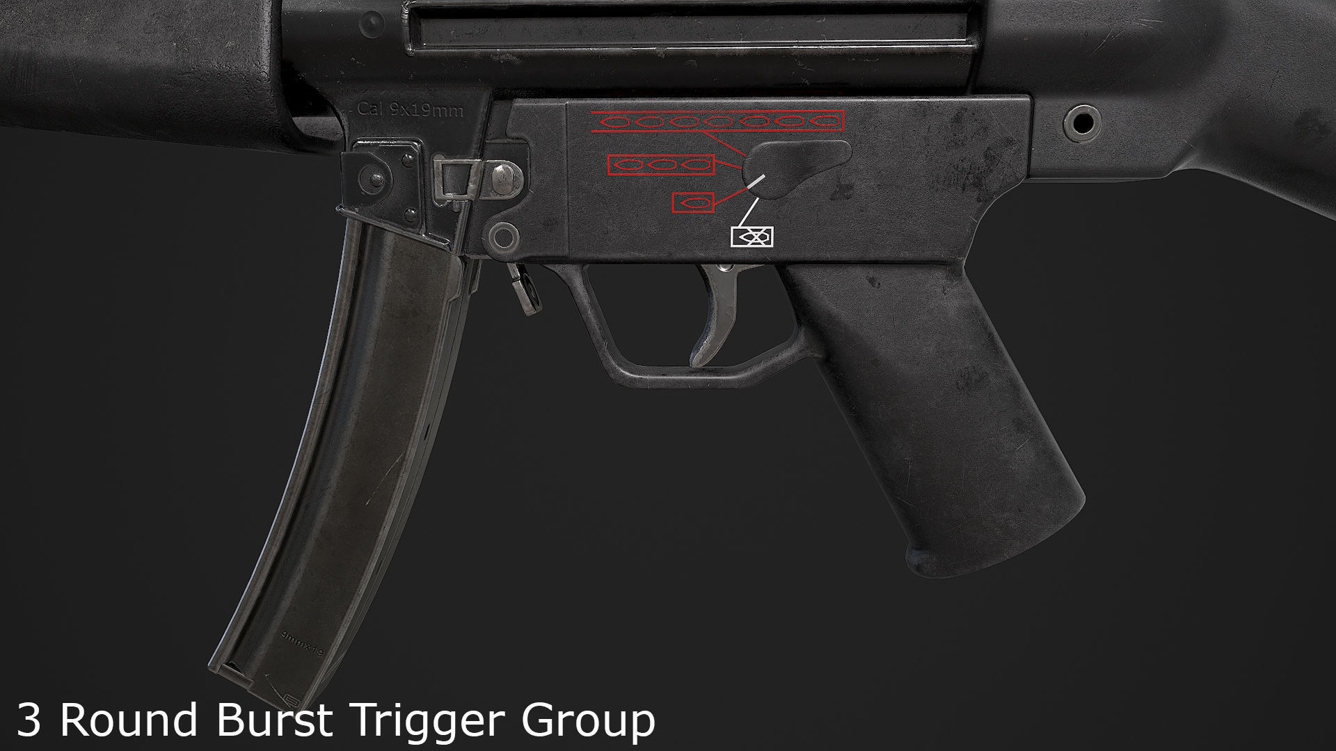 Ultimate MP5 Pack Low-poly 3D model_67