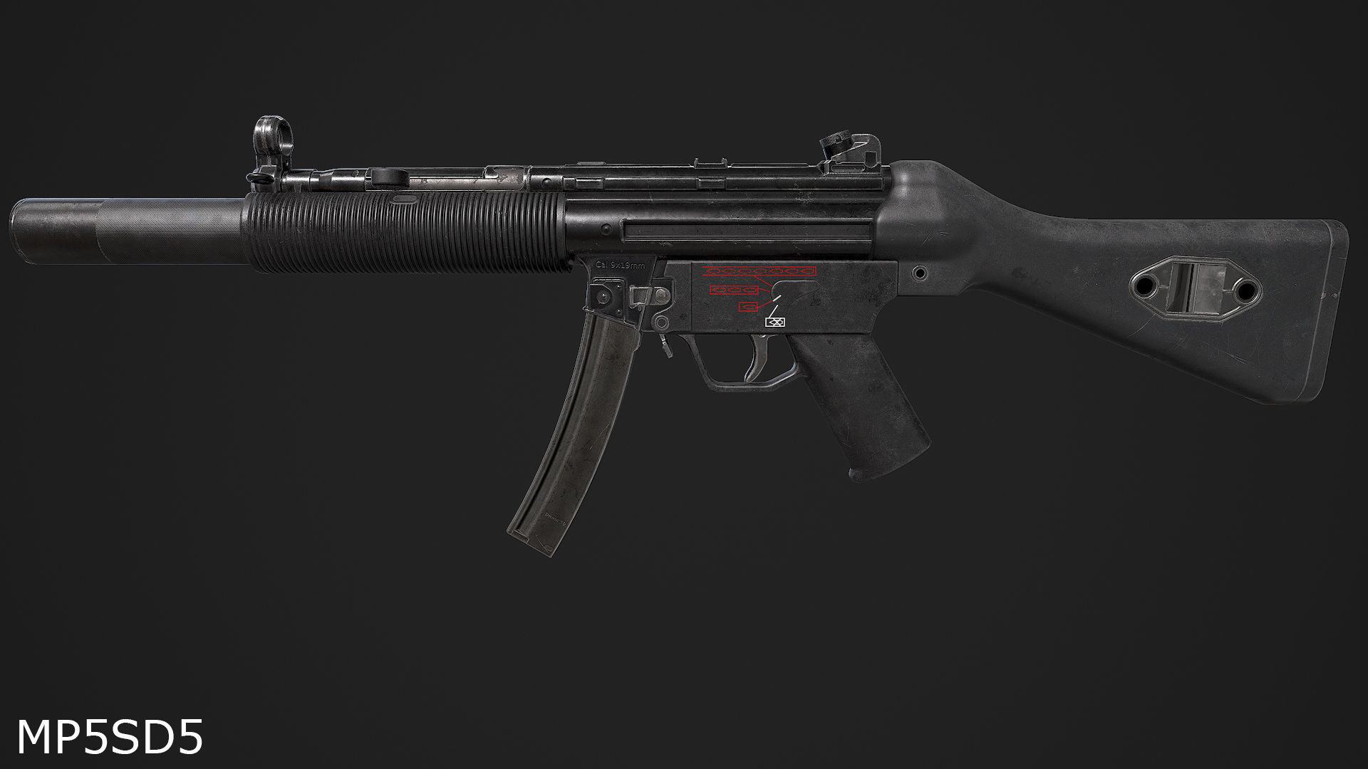 Ultimate MP5 Pack Low-poly 3D model_17