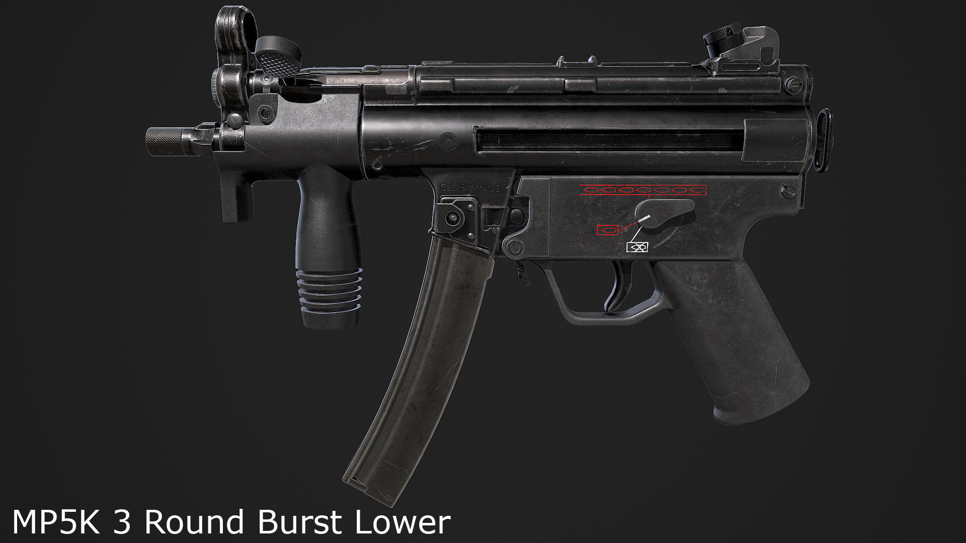 Ultimate MP5 Pack Low-poly 3D model_23