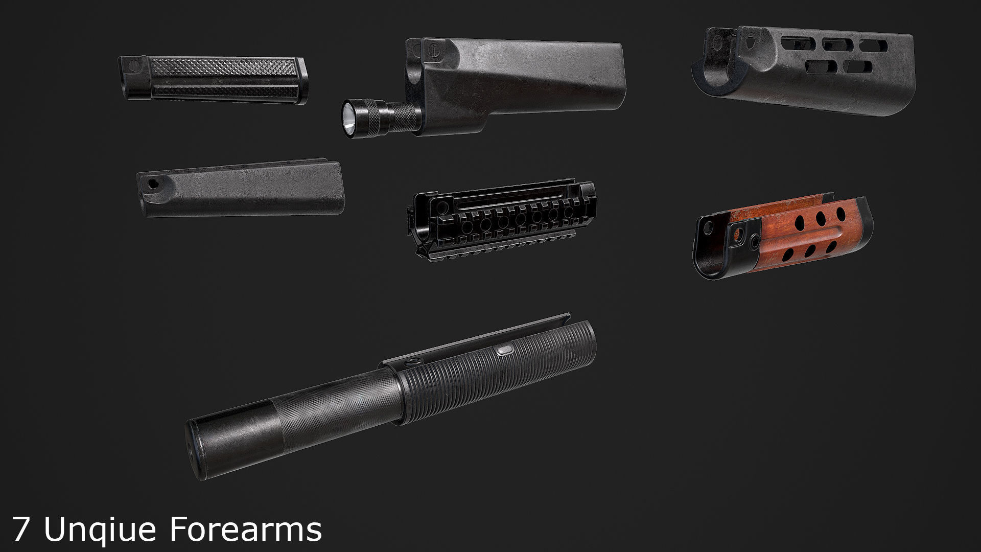 Ultimate MP5 Pack Low-poly 3D model_45