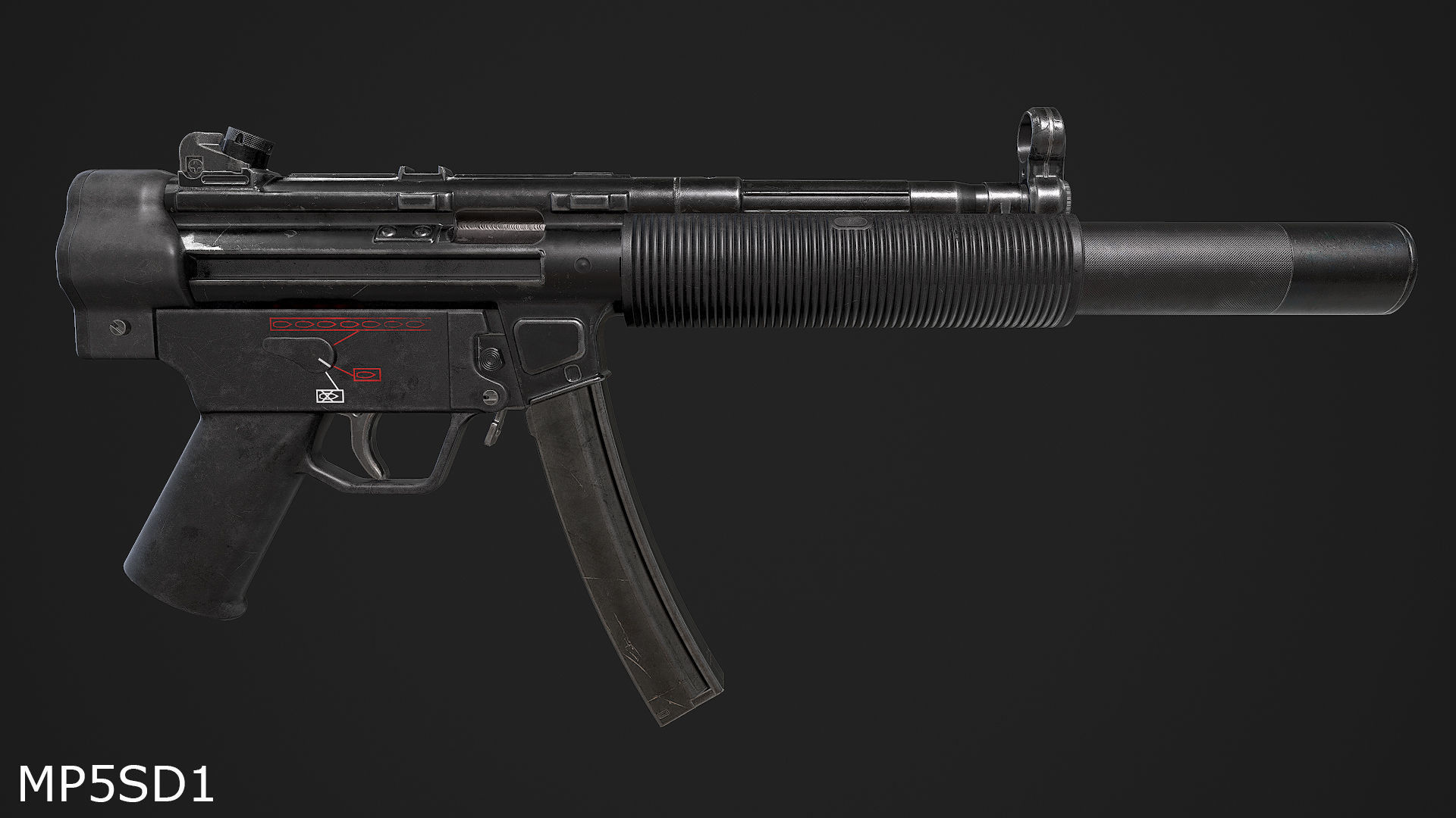 Ultimate MP5 Pack Low-poly 3D model_13