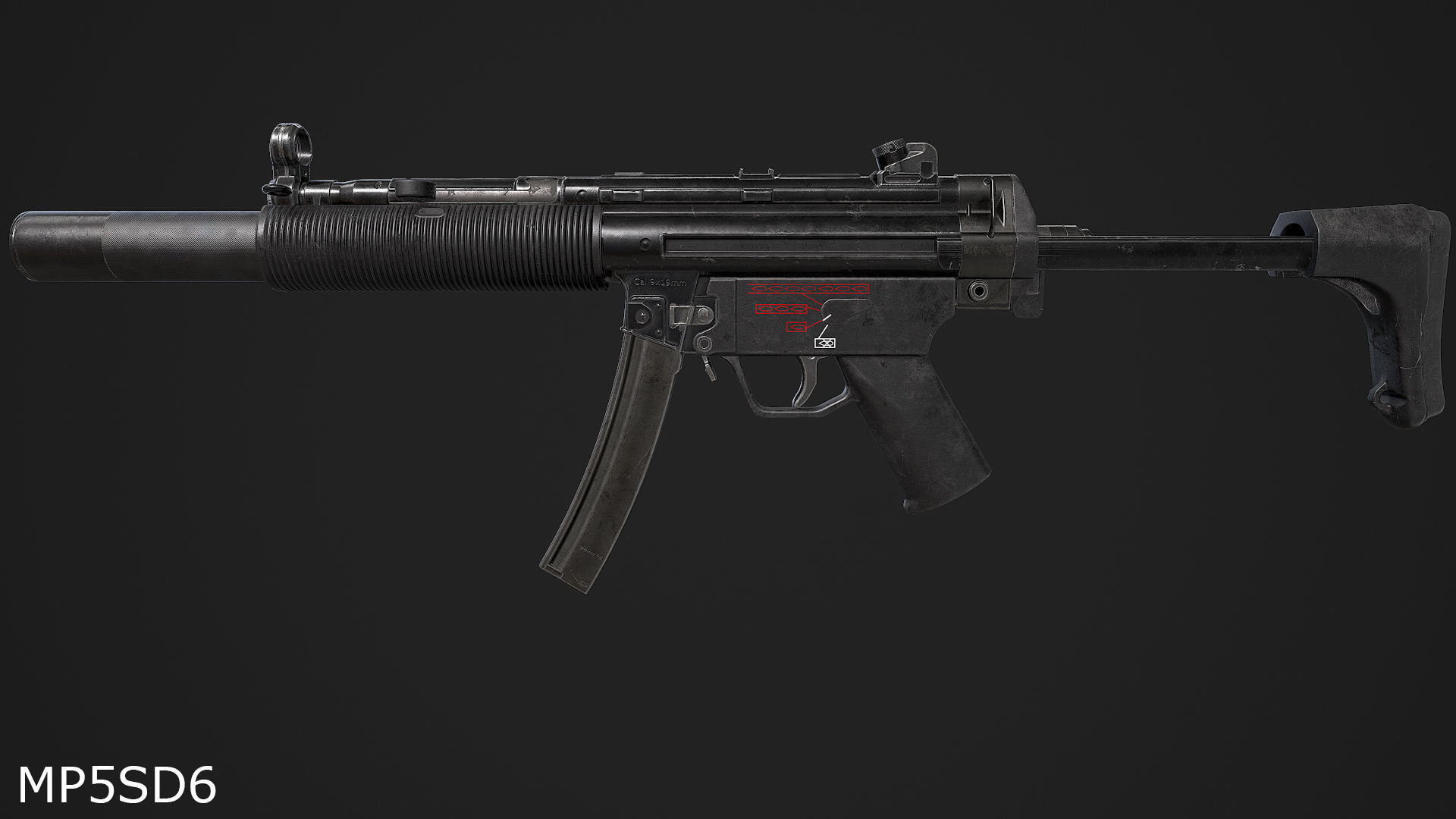 Ultimate MP5 Pack Low-poly 3D model_18