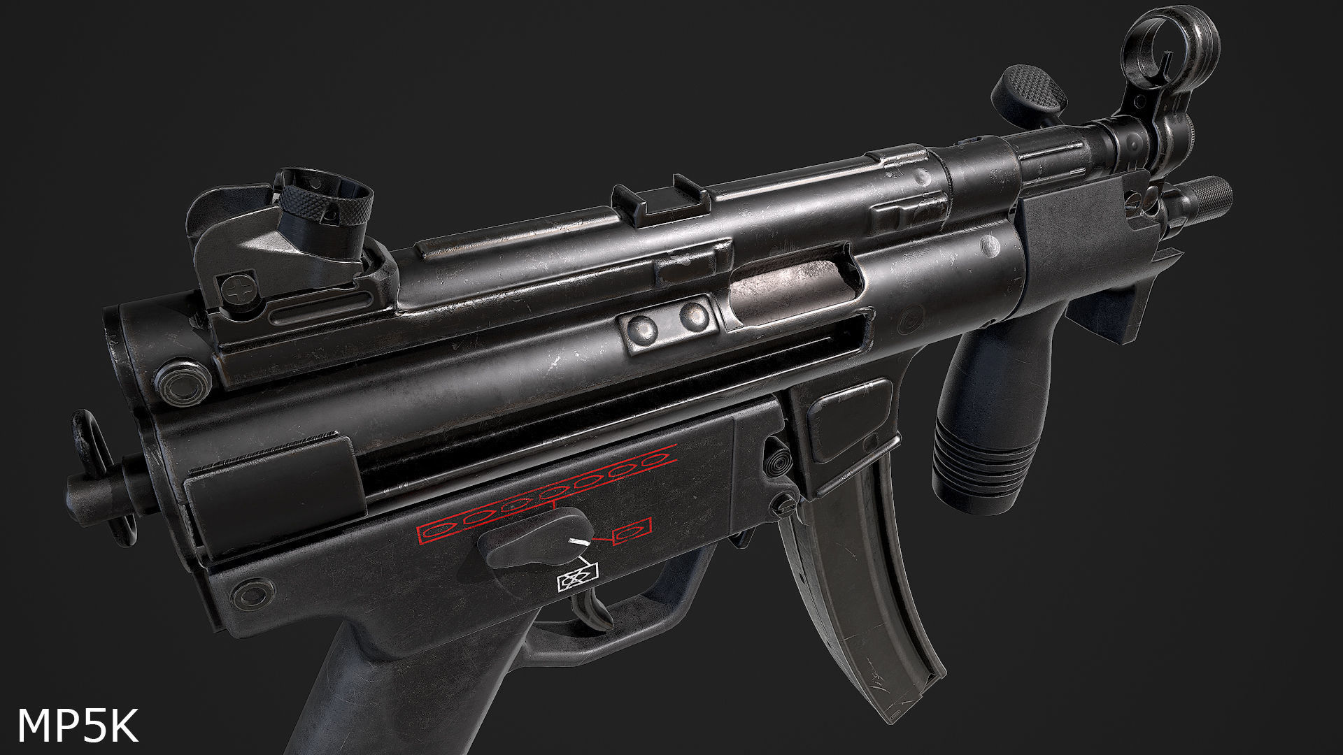 Ultimate MP5 Pack Low-poly 3D model_25
