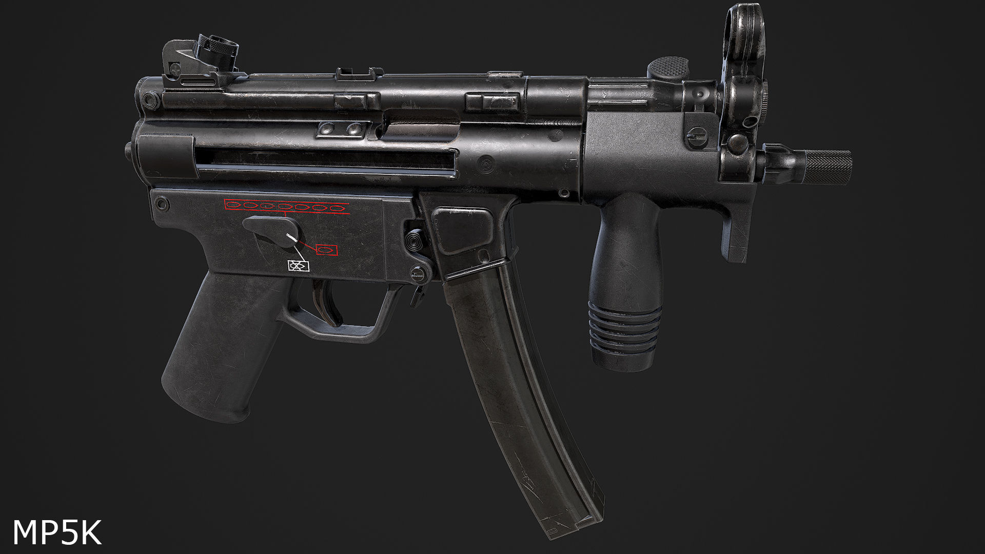Ultimate MP5 Pack Low-poly 3D model_20