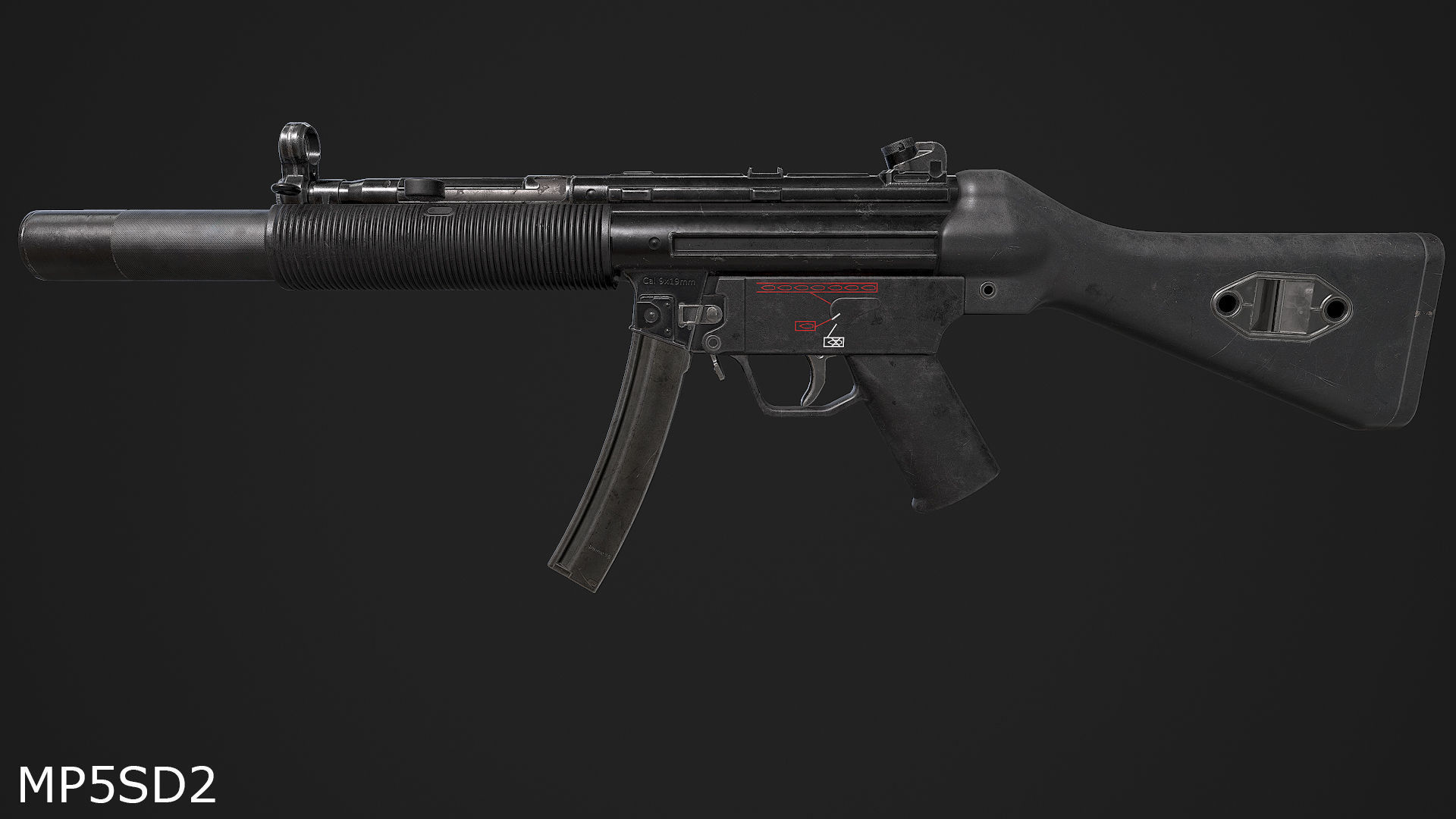 Ultimate MP5 Pack Low-poly 3D model_15