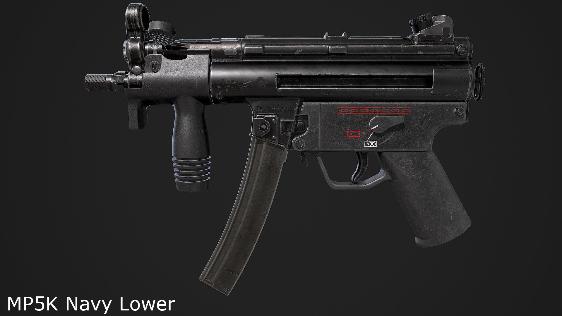 Ultimate MP5 Pack Low-poly 3D model_29