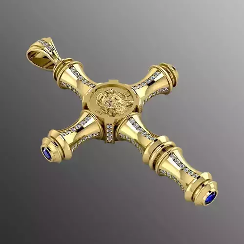 Pendant od 5 cross 3D print model