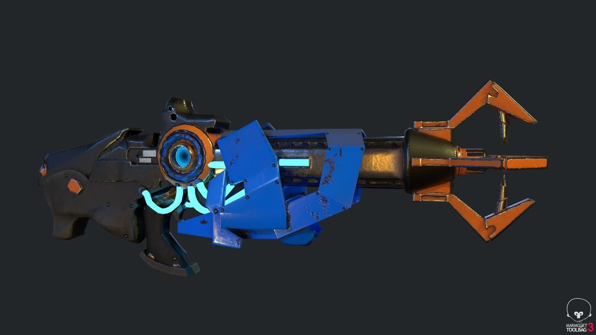 Freeze Ray Low-poly 3D model_2