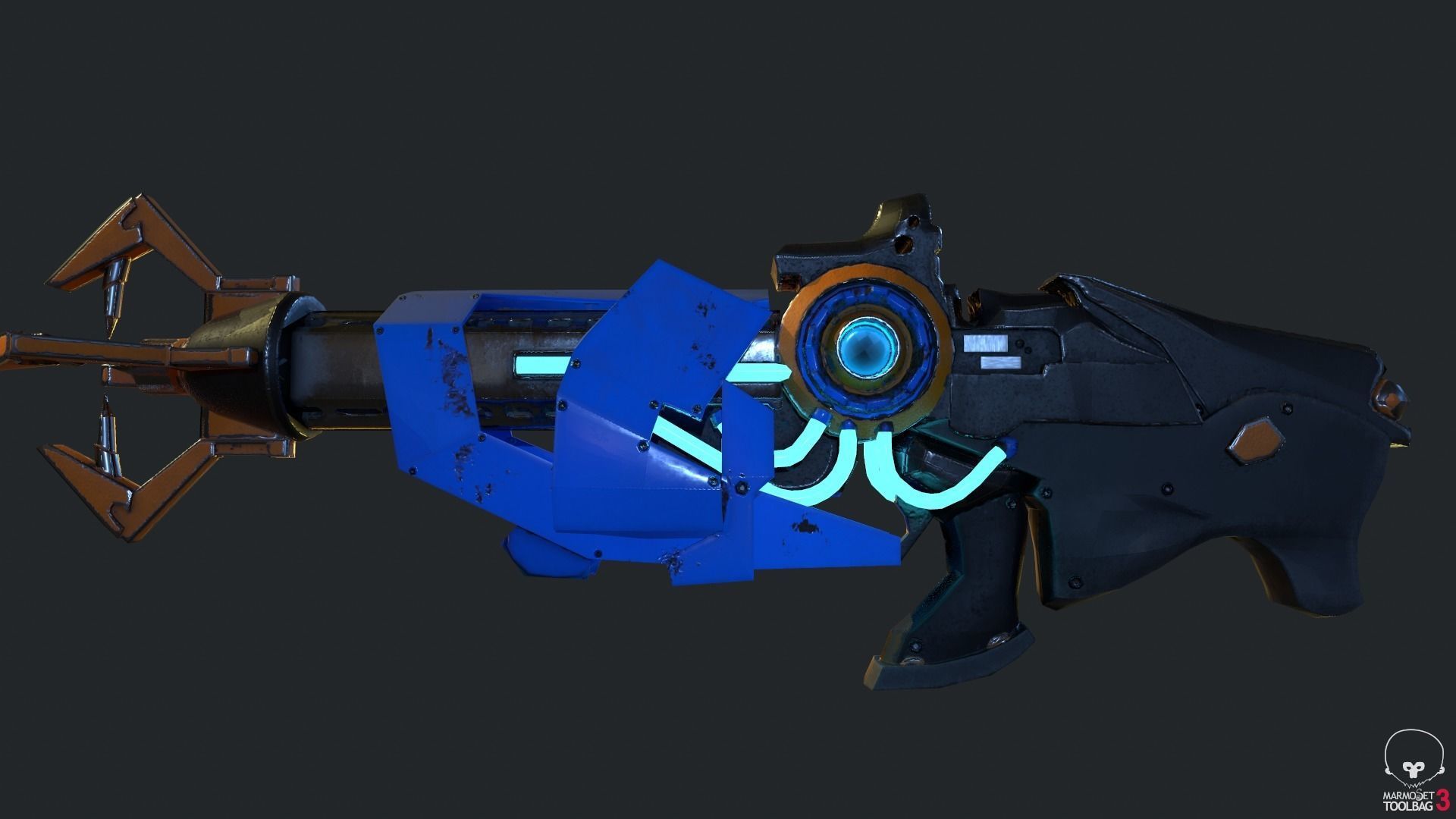 Freeze Ray Low-poly 3D model_7