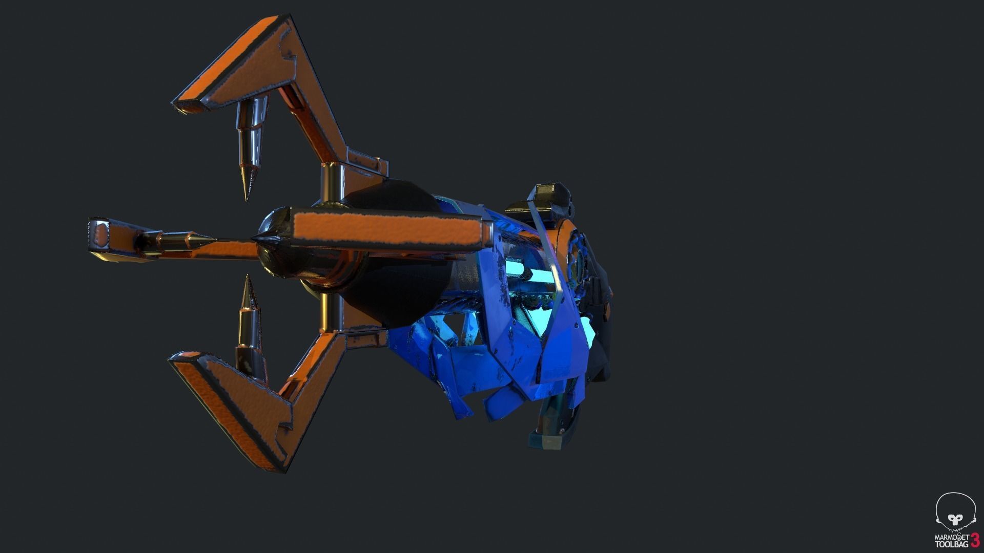 Freeze Ray Low-poly 3D model_1