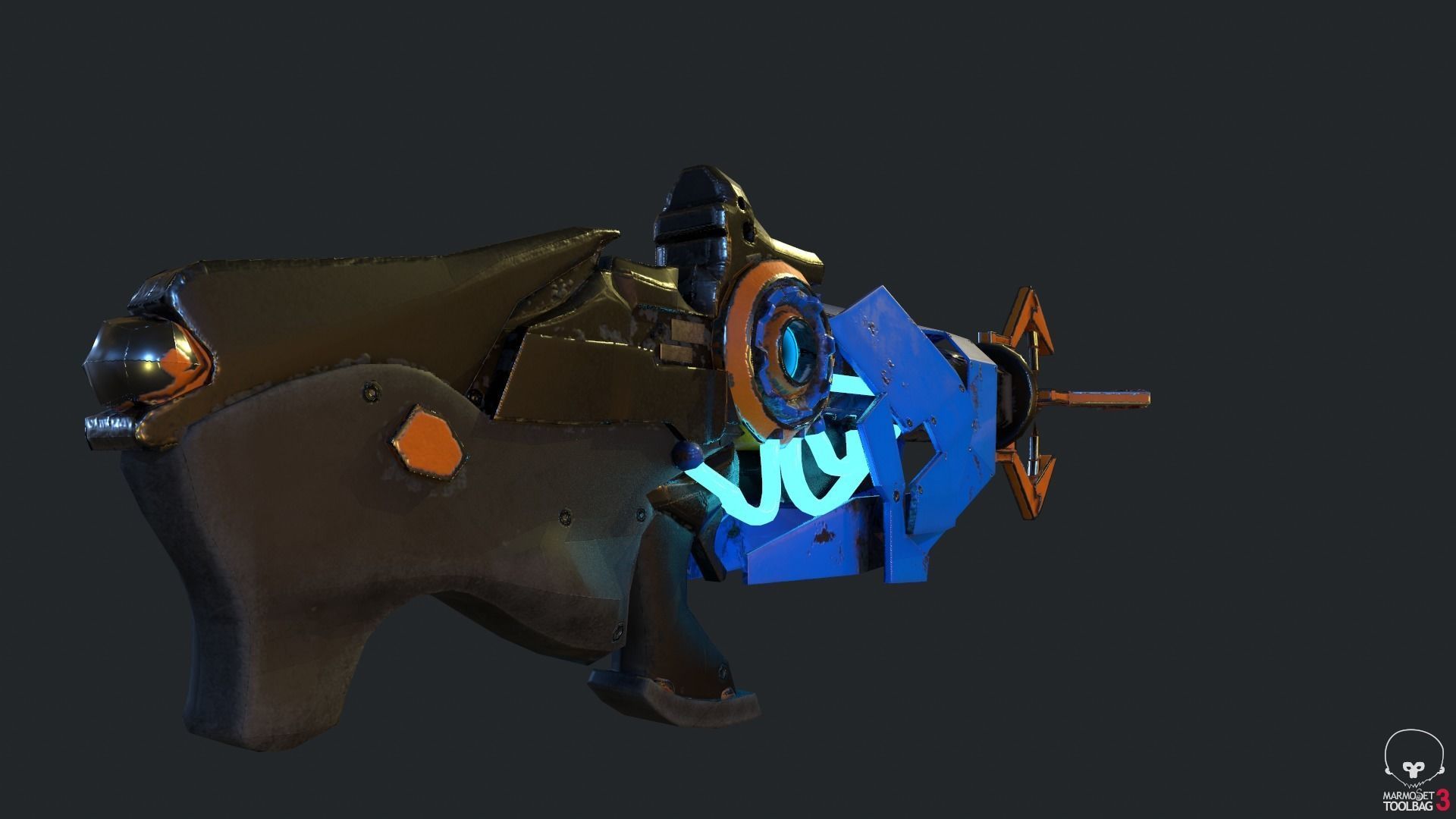 Freeze Ray Low-poly 3D model_4