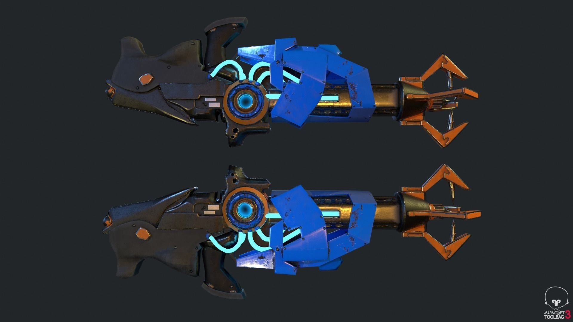 Freeze Ray Low-poly 3D model_13