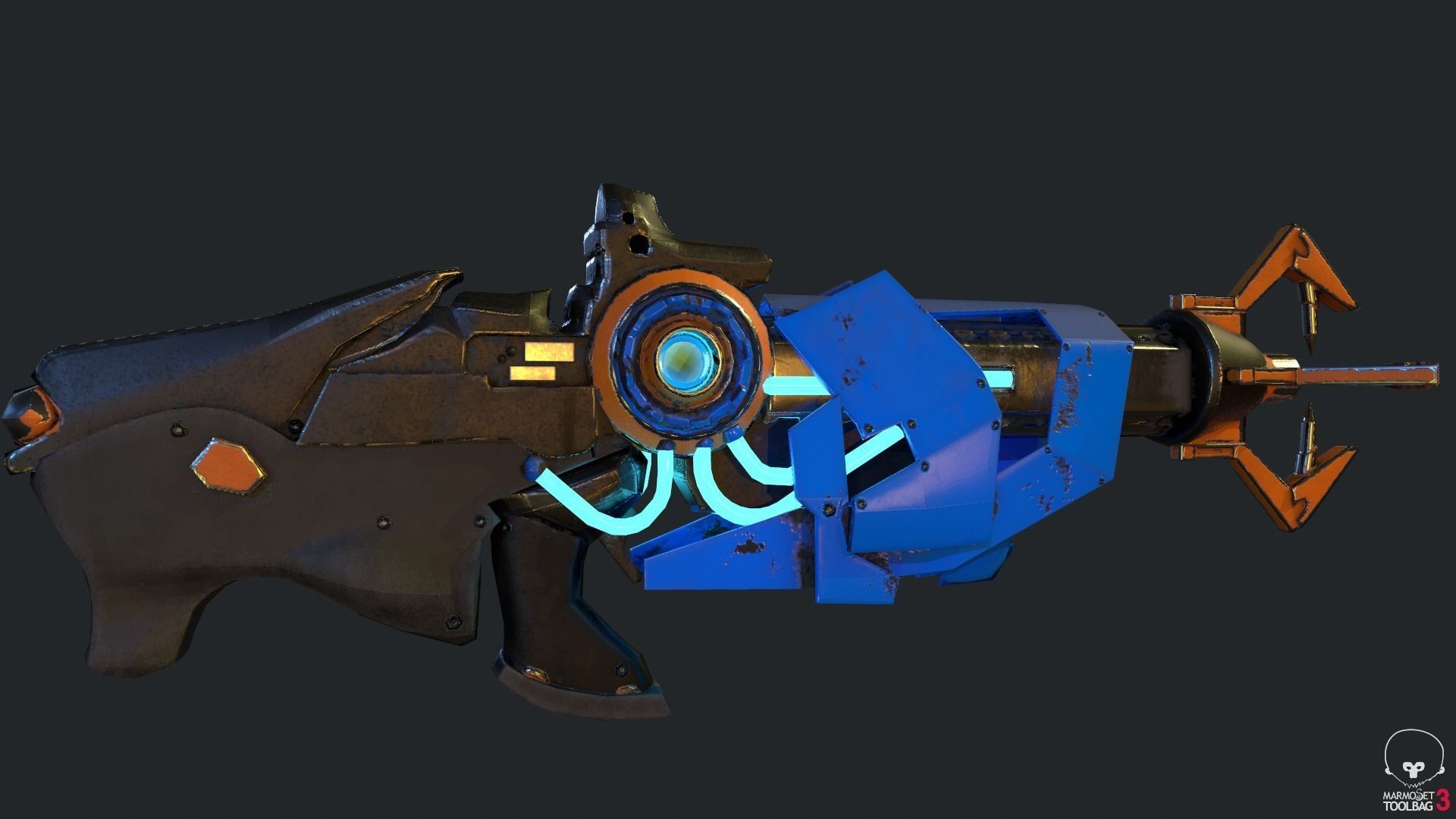 Freeze Ray Low-poly 3D model_3