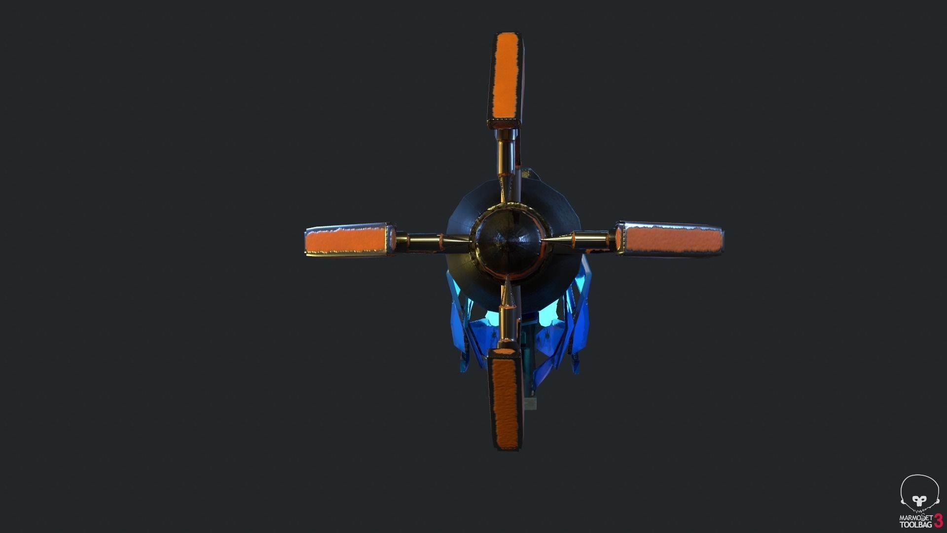 Freeze Ray Low-poly 3D model_9