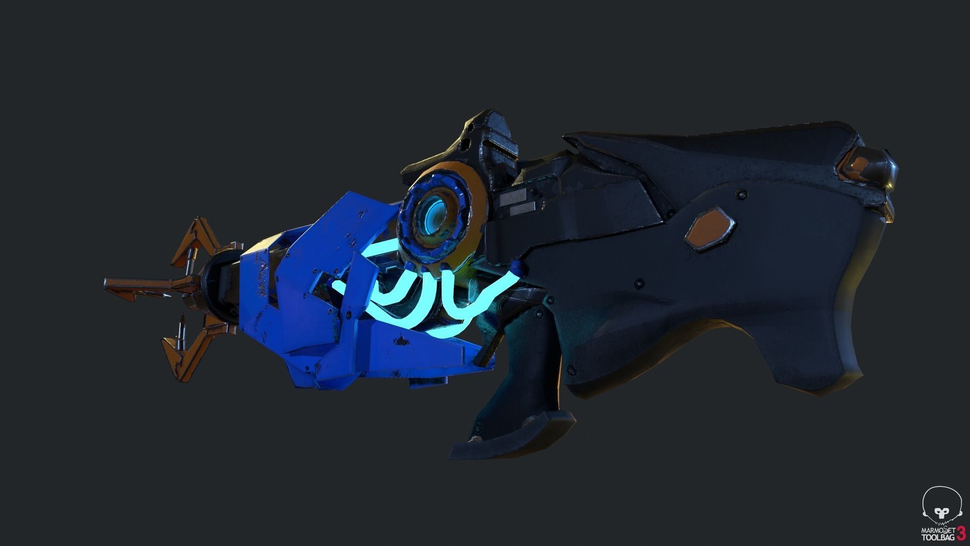 Freeze Ray Low-poly 3D model_6