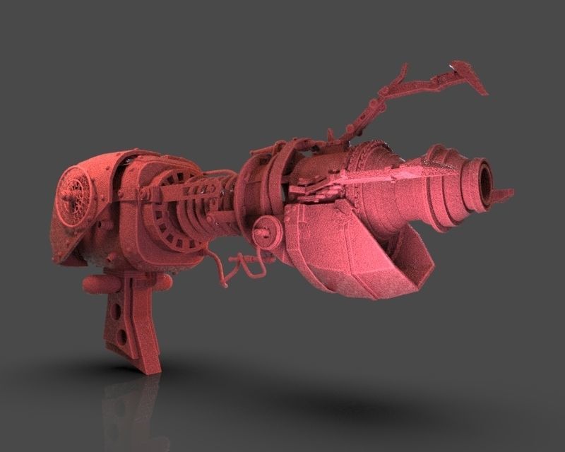 Steampunk Portal Gun 3D print model_3